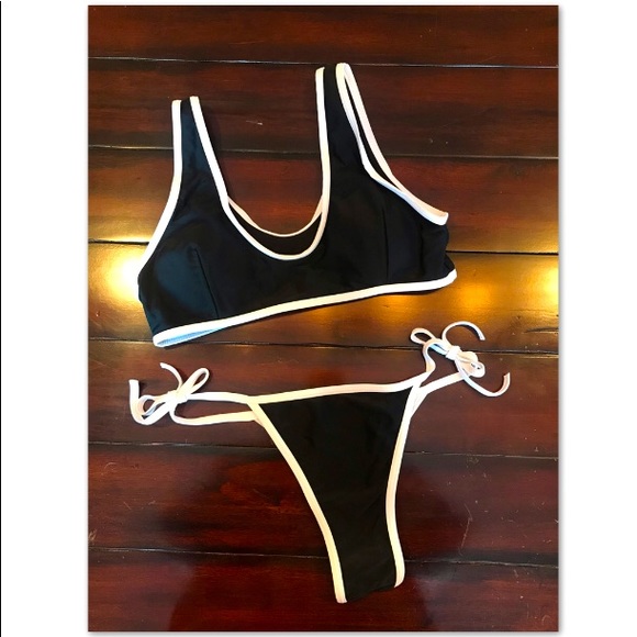Other - Black and White Thong Bikini